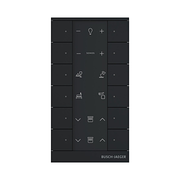Busch Jaeger SB-F-12.0.11-885 Free@home Tenton 12-voudig Zwart mat