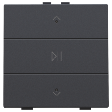 Niko 161-52073 Enkelvoudige audiobediening met leds voor Niko Home Control Black coated
