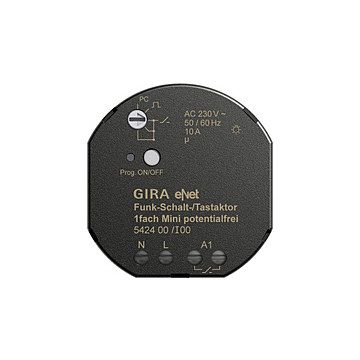 Gira 542400 eNet Draadloze schakel-/tastactor enkelvoudig Mini, potentiaalvrij