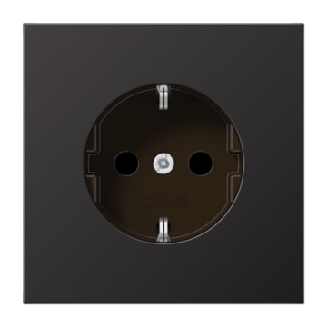 Jung AL 1520 N D Wandcontactdoos met beschermingscontact Dark (gelakt aluminium)