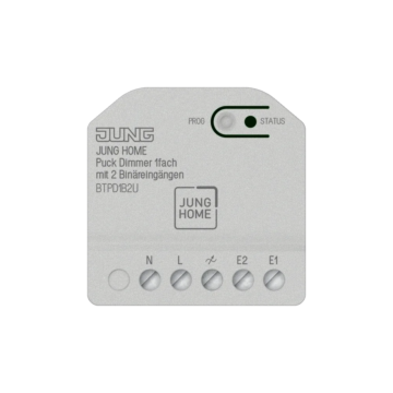 Jung BT P D1 B2 U HOME Puck dimmer 1-voudig met 2 binaire ingangen
