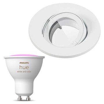 Inbouwspot Lumiance IP44 Inclusief Hue White en Color (GU10) Wit (badkamer)
