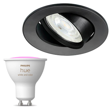 Inbouwspot Lumiance Inclusief Hue White en Color (GU10) Zwart