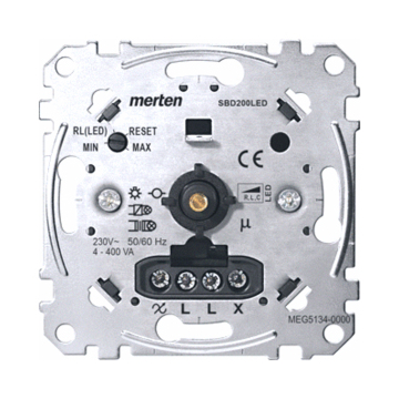 Schneider Electric Merten MTN5134 Draai/ drukknop dimmer 4-400W