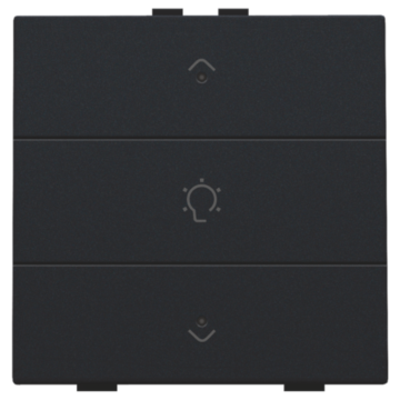 Niko 161-52043 Enkelvoudige dimbediening voor Niko Home Control met leds Black coated 