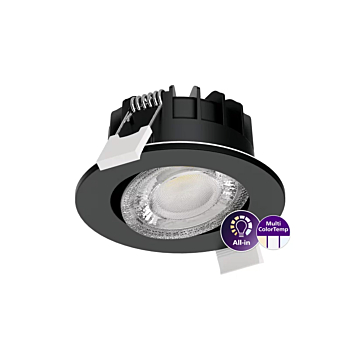 Philips 8720169208841 Ledinaire Recessed Spot 6W 550lm 2700K-3000K-4000K Zwart 40°