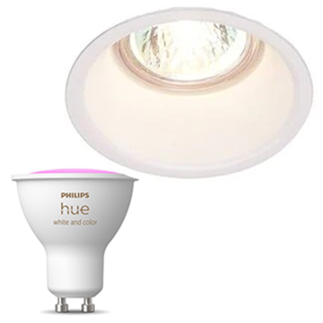 Inbouwspot SLV Horn-1 inclusief Hue White and Color Ambiance (GU10) Wit