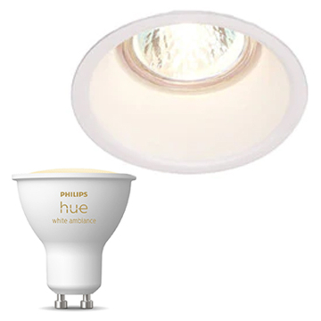 Inbouwspot SLV Horn-1 inclusief Hue White Ambiance (GU10) Wit