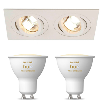 Inbouwspot SLV New Tria 2 inclusief Hue White Ambiance (GU10) Wit