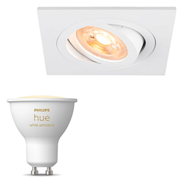 Inbouwspot SLV New Tria 75 inclusief Hue White Ambiance (GU10) Wit