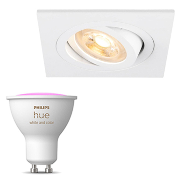 Inbouwspot SLV New Tria 75 inclusief Hue White and Color Ambiance (GU10) Wit