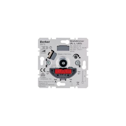 Berker 2873 Draaidimmer LED-draaidimmer W (LED, R, met soft-klik - DeDomoticaStore