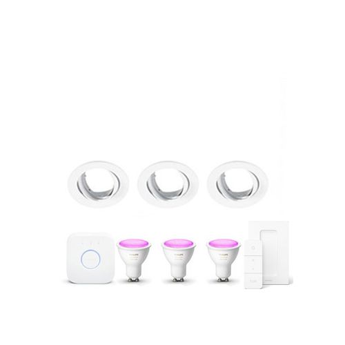 trimmen parfum Odysseus Philips Hue White Color ambiance GU10 Starter kit met Lumiance armatuur Wit  - DeDomoticaStore