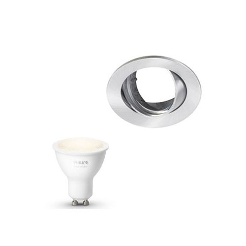 heks toewijzing Raar Inbouwspot Lumiance Inclusief Hue White (GU10) Geborsteld aluminium -  DeDomoticaStore