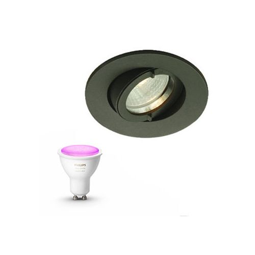 Inbouwspot Lumiance IP44 Outdoor Inclusief Hue White en Color (GU10) Antraciet (Outdoor) DeDomoticaStore