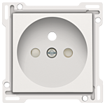 Niko 101-66601 afwerkingsset voor stopcontact met penaarde en kinderveiligheid, White