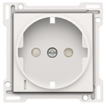 Niko 101-66908 afwerkingsset voor wandcontactdoos met randaarde, kinderveiligheid en spanningsaanduiding, White