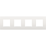 Niko 120-76400 Viervoudige afdekplaat met 71 mm centerafstand Intense white