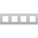 Niko 121-76400 Viervoudige afdekplaat met 71 mm centerafstand Intense sterling