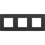 Niko 136-76700 Drievoudige afdekplaat met 71 mm centerafstand Niko Intense Matt black 