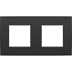 Niko 136-76800 Tweevoudige afdekplaat met 71 mm centerafstand Niko Intense Matt black