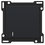 Niko 161-60005 Afwerkingsset met lens voor enkelvoudige schakelaar of drukknop, Black coated