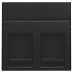 Niko 161-65200 Centraalplaat data 2x RJ Black coated