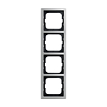 Busch Jaeger 1724-866K Afdekraam 4-voudig Pure stainless steel