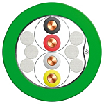 Leoni 1572668 EIB-KNX Gecertificeerd J-H(ST)2Y 2X2X0.8 GN (per meter)