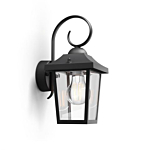 Philips 1723630PN Buzzard wand lantaarn zwart 1x60W 230V