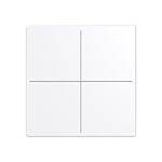 Busch Jaeger LFW/A.4.63.11-84 Future Linear Afdekking 4-voudig voor keypad Studiowit