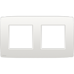 Niko 101-76800 Tweevoudige afdekplaat met 71 mm centerafstand Original white