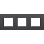 Niko 133-76700 Drievoudige afdekplaat met 71 mm centerafstand Intense anthracite
