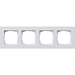 Gira 0214225 Afdekraam vlakke inbouw E2 4-voudig Zuiver wit mat