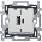 Niko 420-00513 Dubbele smart USB-A en USB-C lader