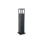 SG 630065 Fagernes Bollard Sokkellamp met Stopcontact Zwart 8W 270lm 2700K Warm wit Ra 80