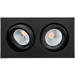 SG 902596 Junistar Lux Square Zwart 2X7W 1160lm 2700K Warm Wit Ra 98 