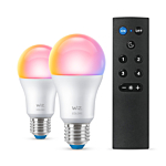 Wiz 929003649601 Gekleurd en met Wit Licht A60 8,5W Duo pack met afstandsbediening
