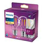 Philips 929001890067 LED Classic ND A60 4-40W E27 Warm wit Multipack 2 stuks 