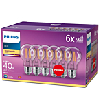 Philips 929001890085 LED Classic ND A60 4-40W E27 Warm wit Multipack 6 stuks 