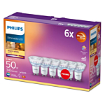 Philips LED 3,8-50W GU10 Warmglow Multipack 6 stuks (TIP)