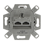 Busch-Jaeger 0218/12-101 UAE-datacontactdoos 2x RJ45 cat. 6A iso