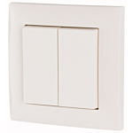 Eaton 173412 xComfort Wandschakelaars universeel 55 mm systeem compleet 2-Voudig Wit glanzend