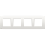 Niko 101-76400 Viervoudige afdekplaat met 71 mm centerafstand Original white