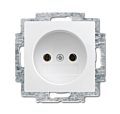 Busch Jaeger 2300UCB-914-500 Busch-balance Wandcontactdoos zonder randaarde met verhoogde aanraakbeveiliging Wit