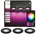Philips Hue inbouwspot dun van 90 mm Zwart 3-pack