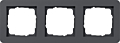 Gira 0213152 E1 Afdekraam 3-voudig Antraciet