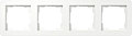 Gira 0214151 E1 Afdekraam 4-voudig Zuiver wit mat