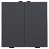 Niko 122-52002 Tweevoudige drukknop met leds en comfortsensoren voor Niko Home Control Anthracite