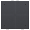 Niko 122-52004 Viervoudige drukknop met leds en comfortsensoren voor Niko Home Control Anthracite